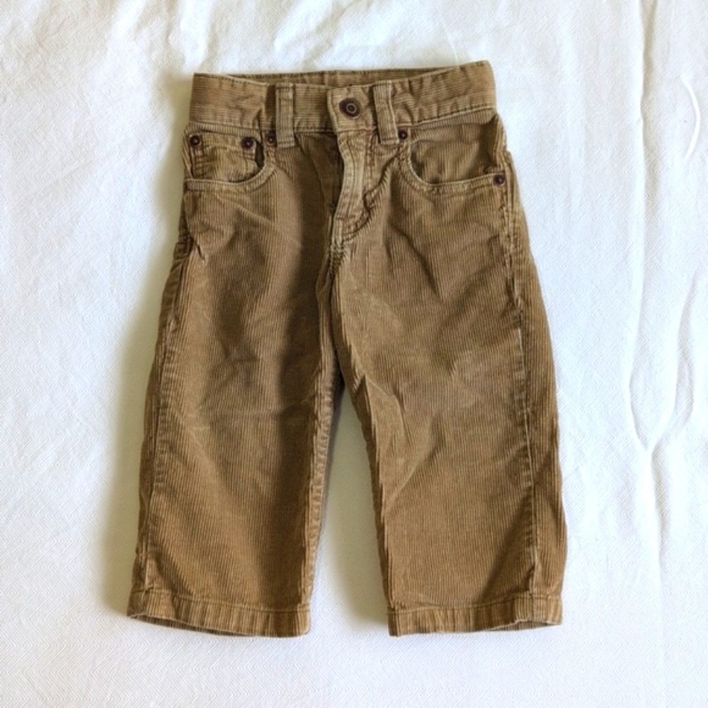 babyGap tan cotton corduroy straight leg pants 12-18 months baby toddler boy